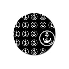 Anchor Pattern Magnet 3  (round) by Sudhe