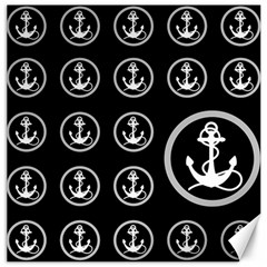 Anchor Pattern Canvas 12  X 12  by Sudhe