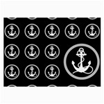 Anchor Pattern Large Glasses Cloth (2-Side) Back