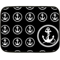 Anchor Pattern Fleece Blanket (mini) by Sudhe