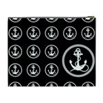 Anchor Pattern Cosmetic Bag (XL) Back