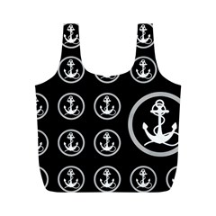 Anchor Pattern Full Print Recycle Bag (m) by Sudhe