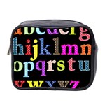 Alphabet Letters Colorful Polka Dots Letters In Lower Case Mini Toiletries Bag (Two Sides) Front