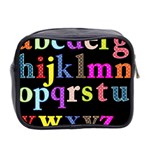 Alphabet Letters Colorful Polka Dots Letters In Lower Case Mini Toiletries Bag (Two Sides) Back