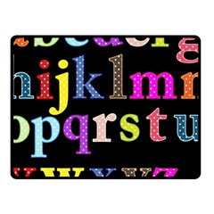 Alphabet Letters Colorful Polka Dots Letters In Lower Case Fleece Blanket (small) by Sudhe