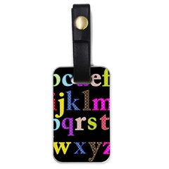 Alphabet Letters Colorful Polka Dots Letters In Lower Case Luggage Tags (one Side)  by Sudhe