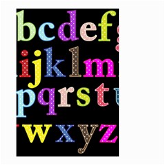 Alphabet Letters Colorful Polka Dots Letters In Lower Case Small Garden Flag (two Sides) by Sudhe