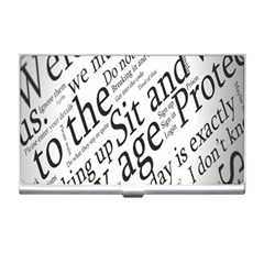 Abstract Minimalistic Text Typography Grayscale Focused Into Newspaper Business Card Holder by Sudhe