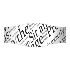 Abstract Minimalistic Text Typography Grayscale Focused Into Newspaper Stretchable Headband by Sudhe