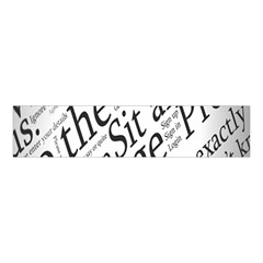 Abstract Minimalistic Text Typography Grayscale Focused Into Newspaper Velvet Scrunchie by Sudhe