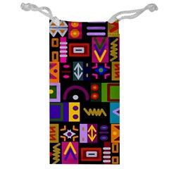 Abstract A Colorful Modern Illustration Jewelry Bag by Sudhe