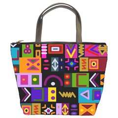 Abstract A Colorful Modern Illustration Bucket Bag