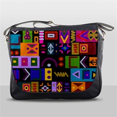 Abstract A Colorful Modern Illustration Messenger Bag by Sudhe