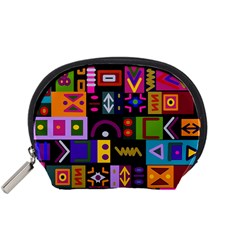 Abstract A Colorful Modern Illustration Accessory Pouch (small) by Sudhe