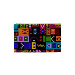 Abstract A Colorful Modern Illustration Cosmetic Bag (xs) by Sudhe