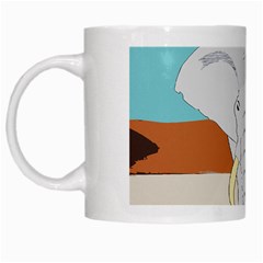 Africa Elephant Animals Animal White Mugs by Sudhe