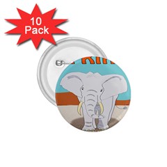 Africa Elephant Animals Animal 1 75  Buttons (10 Pack)