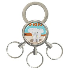 Africa Elephant Animals Animal 3-ring Key Chains by Sudhe