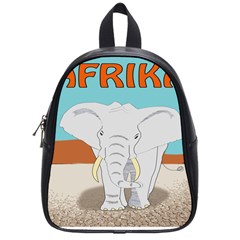 Africa Elephant Animals Animal School Bag (small) by Sudhe