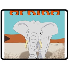 Africa Elephant Animals Animal Fleece Blanket (large)  by Sudhe