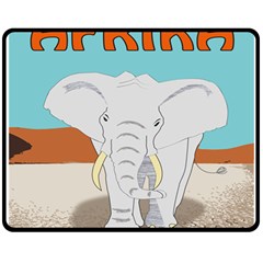 Africa Elephant Animals Animal Fleece Blanket (medium)  by Sudhe