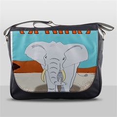 Africa Elephant Animals Animal Messenger Bag by Sudhe