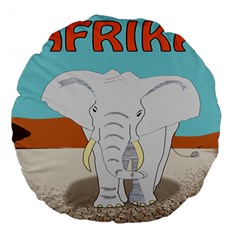 Africa Elephant Animals Animal Large 18  Premium Round Cushions by Sudhe