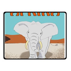 Africa Elephant Animals Animal Double Sided Fleece Blanket (small)  by Sudhe