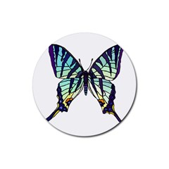 A Colorful Butterfly Rubber Round Coaster (4 Pack)  by Sudhe