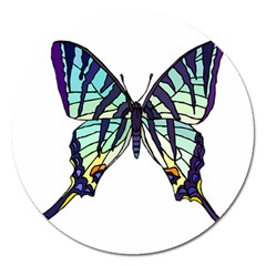 A Colorful Butterfly Magnet 5  (round) by Sudhe