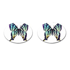 A Colorful Butterfly Cufflinks (oval) by Sudhe