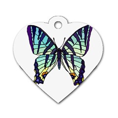 A Colorful Butterfly Dog Tag Heart (two Sides) by Sudhe