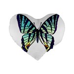 A Colorful Butterfly Standard 16  Premium Heart Shape Cushions Front