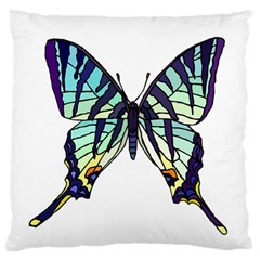 A Colorful Butterfly Large Flano Cushion Case (one Side) by Sudhe