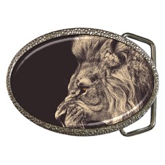 Angry Male Lion Belt Buckles by Sudhe