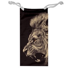 Angry Male Lion Jewelry Bag by Sudhe