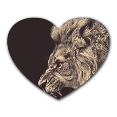 Angry Male Lion Heart Mousepads by Sudhe