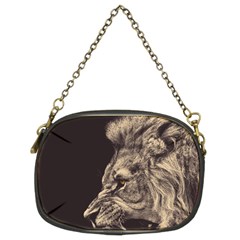 Angry Male Lion Chain Purse (two Sides) by Sudhe