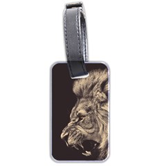 Angry Male Lion Luggage Tags (two Sides) by Sudhe