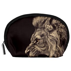 Angry Male Lion Accessory Pouch (large) by Sudhe