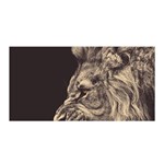 Angry Male Lion Satin Wrap Front