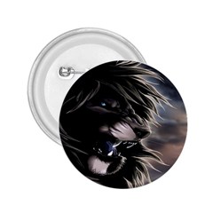 Angry Lion Digital Art Hd 2 25  Buttons by Sudhe