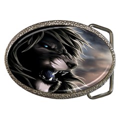 Angry Lion Digital Art Hd Belt Buckles by Sudhe