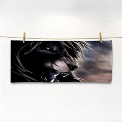 Angry Lion Digital Art Hd Hand Towel by Sudhe