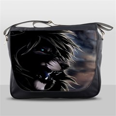 Angry Lion Digital Art Hd Messenger Bag by Sudhe