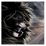 Angry Lion Digital Art Hd Large Satin Scarf (Square) Front