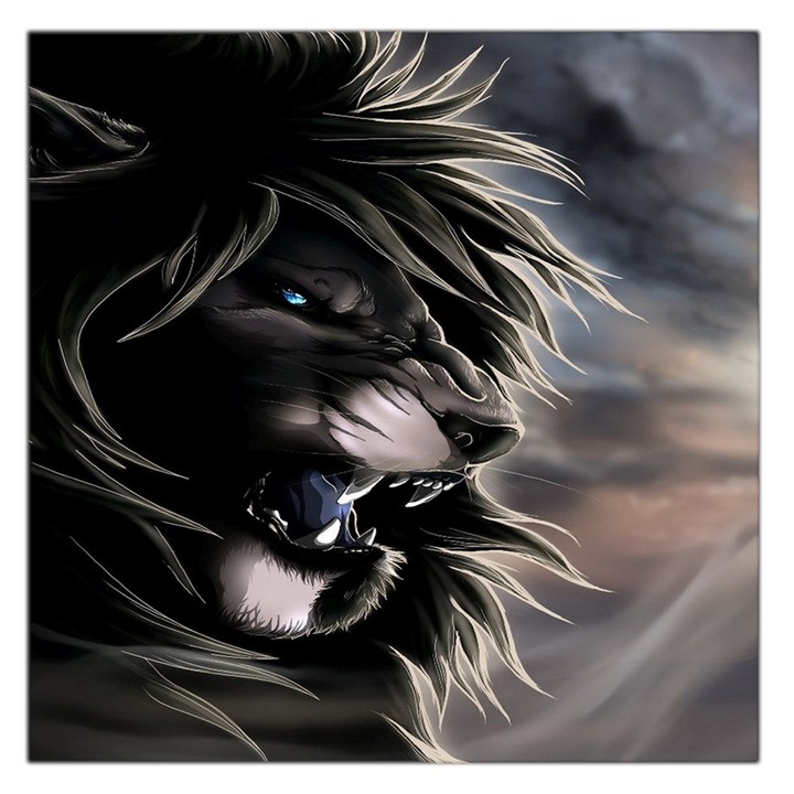 Angry Lion Digital Art Hd Large Satin Scarf (Square)