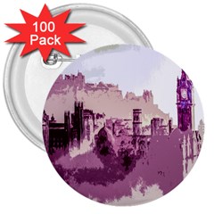 Abstract Painting Edinburgh Capital Of Scotland 3  Buttons (100 Pack)  by Sudhe