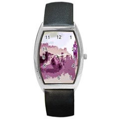 Abstract Painting Edinburgh Capital Of Scotland Barrel Style Metal Watch by Sudhe