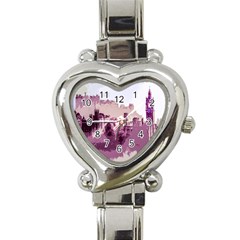 Abstract Painting Edinburgh Capital Of Scotland Heart Italian Charm Watch by Sudhe